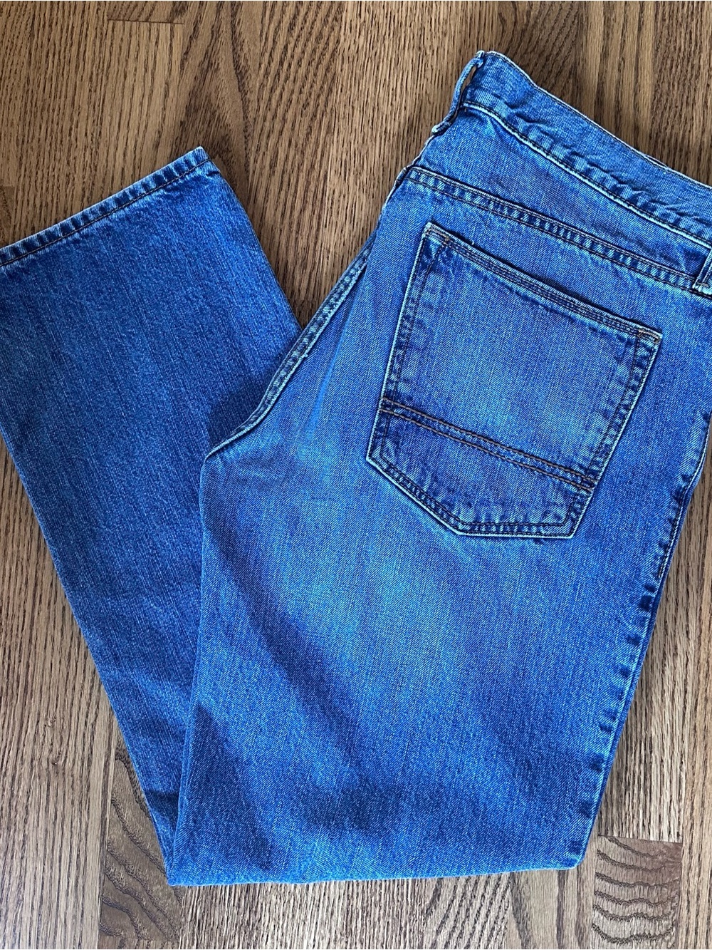 Classic Men's Blue Denim Jeans 36x30